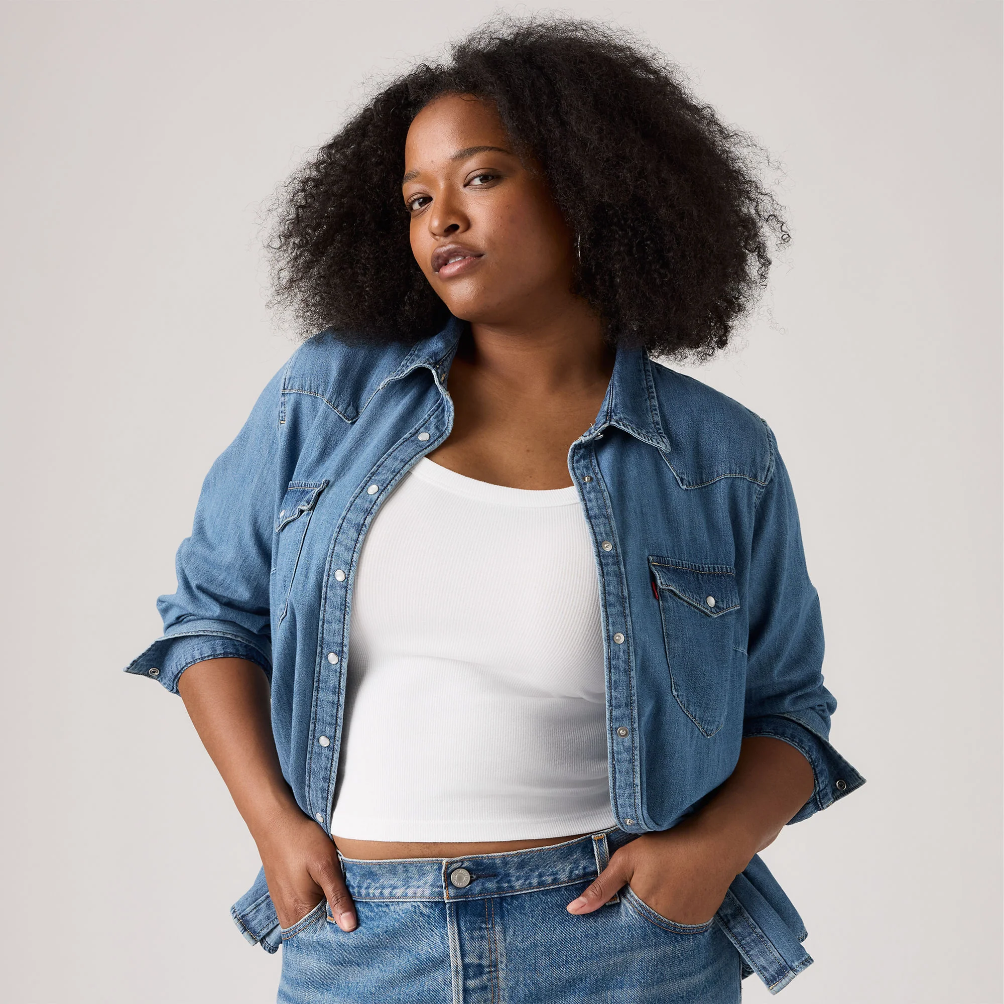 Levi's® Women's Essential Western Shirt (Plus Size) - Image 3