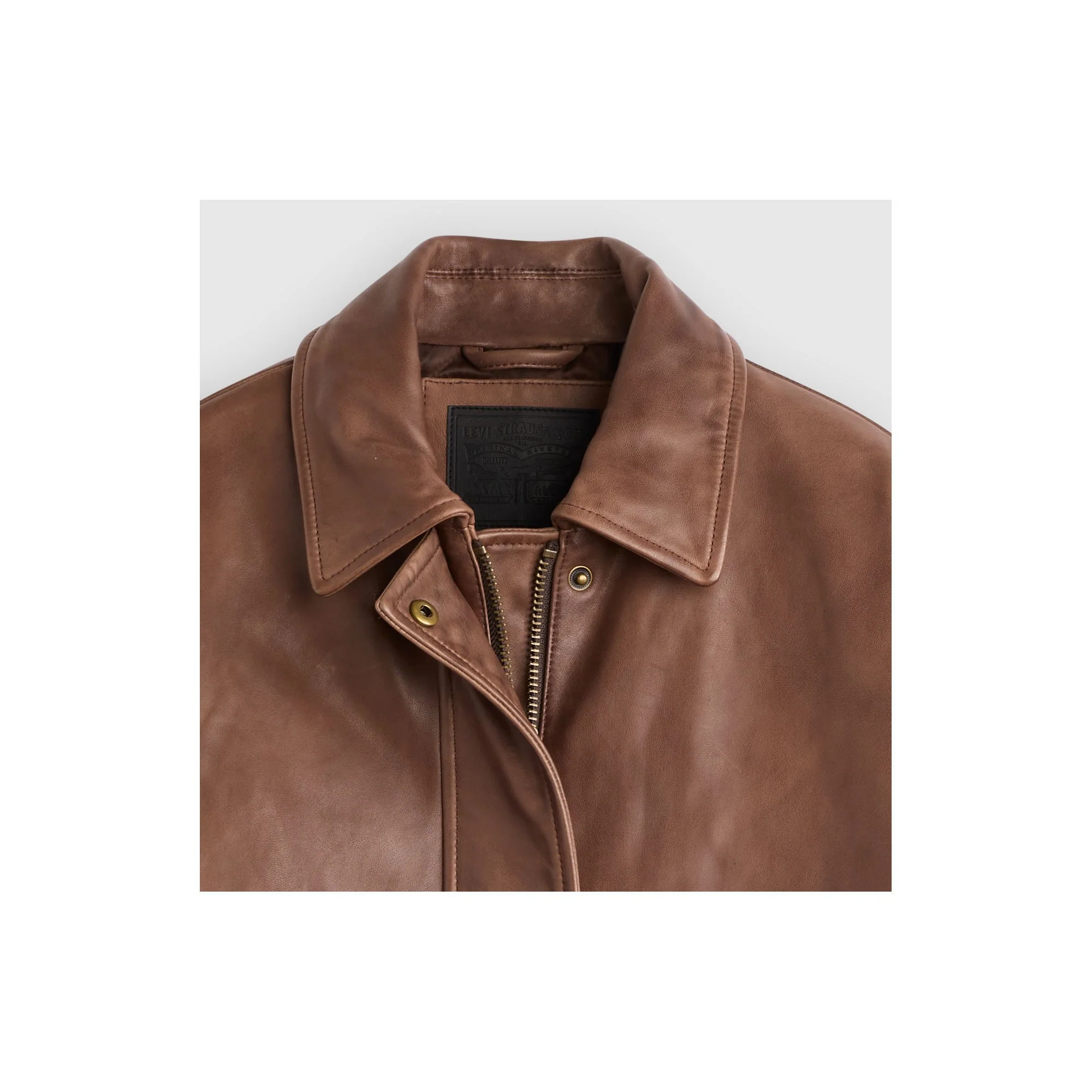 Levi's® Women's Genuine Leather Kennedy Dad Jacket - Image 6