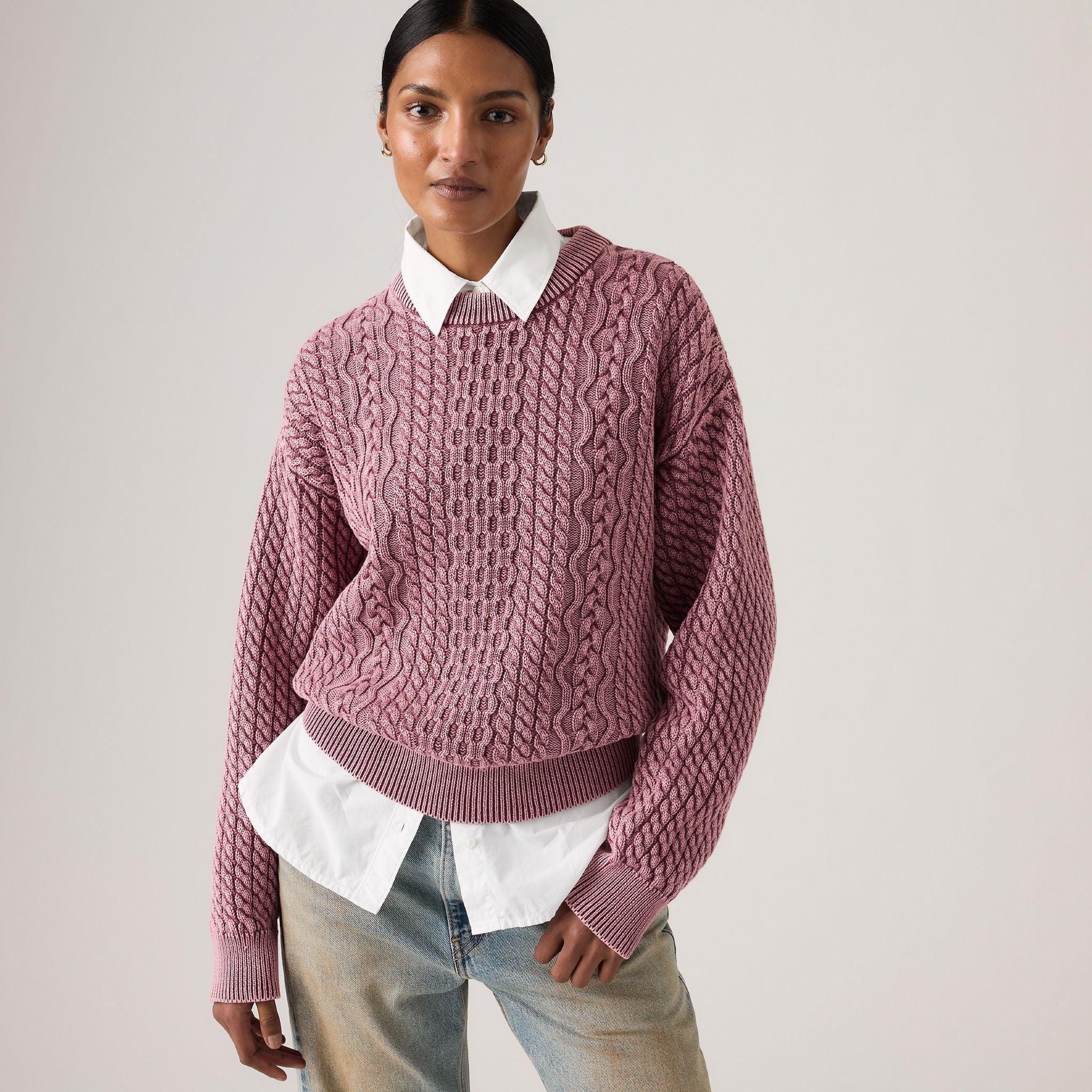 Levi's® Women's Leilah Cable Crewneck Sweater