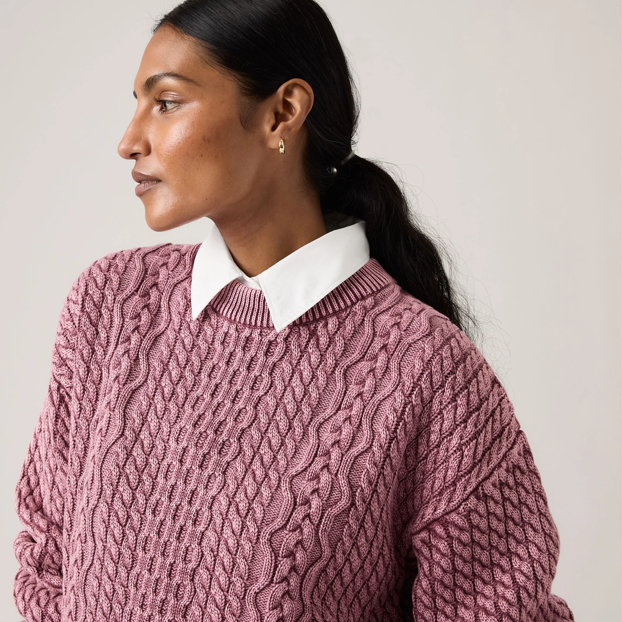 Levi's® Women's Leilah Cable Crewneck Sweater - Image 4