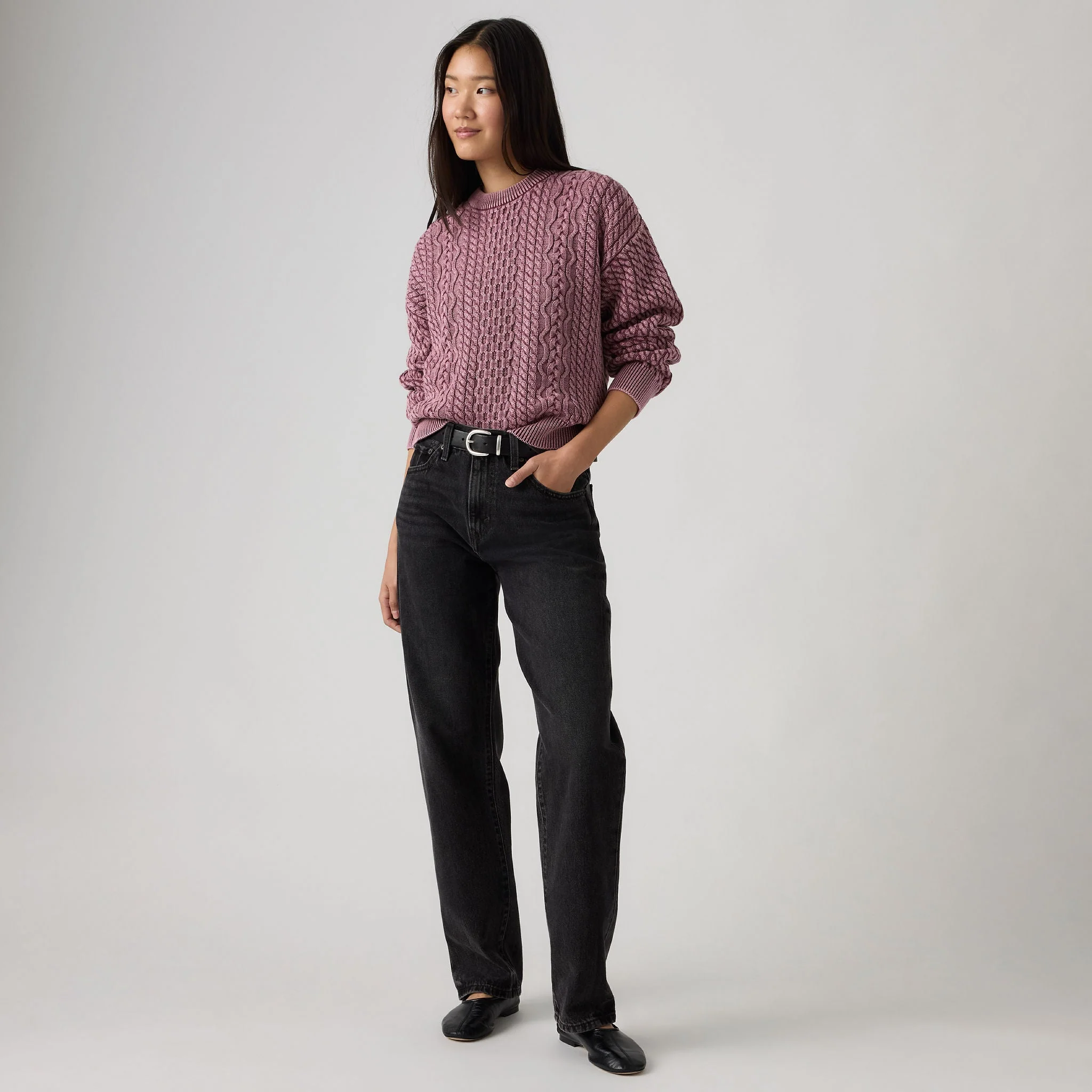Levi's® Women's Leilah Cable Crewneck Sweater - Image 5