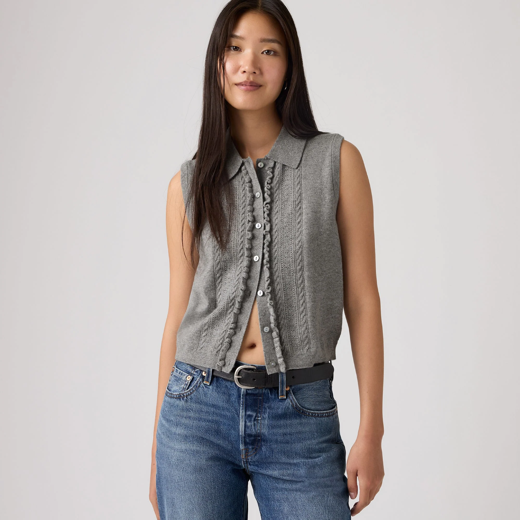 Levi's® Women's Supersoft Mini Ruffle Vest Top - Image 2